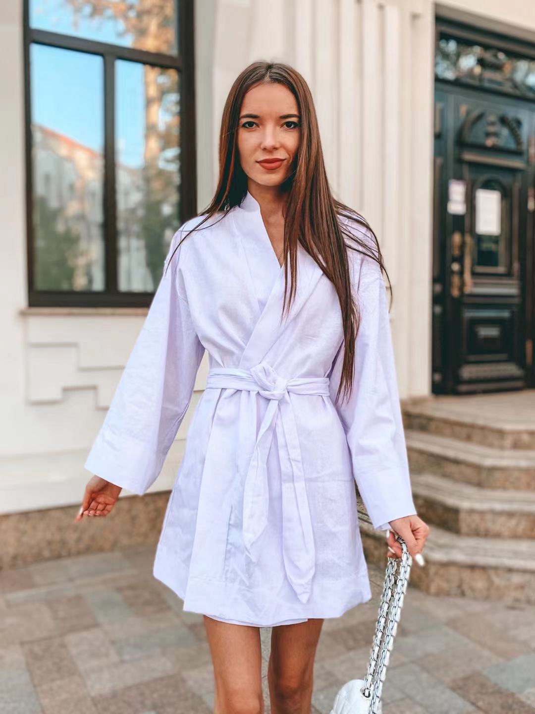 Summer V-Neck Kimono Mini Dress Coastal Cue Summer V-Neck Kimono Mini Dress Coastal Cue
